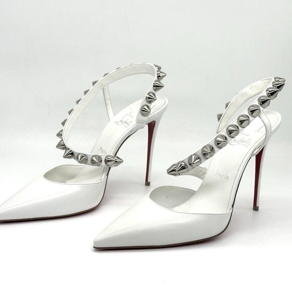 Christian Louboutin SPIKITA PUMP 100 Spiked Studded Heels Sandals Shoes